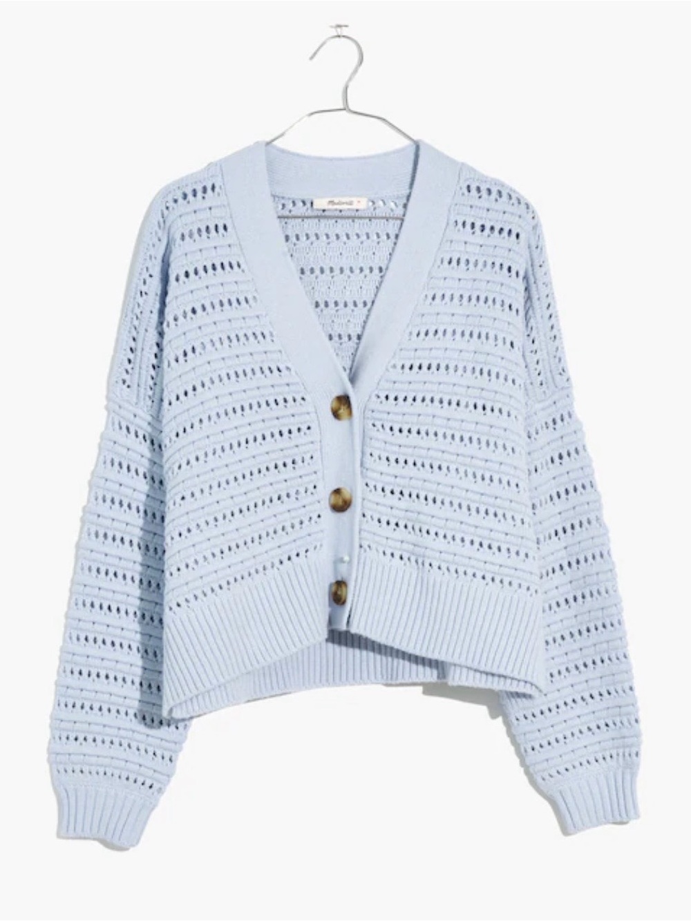 Madewell Tanfield Open-Stitch Cardigan Sweater Medium